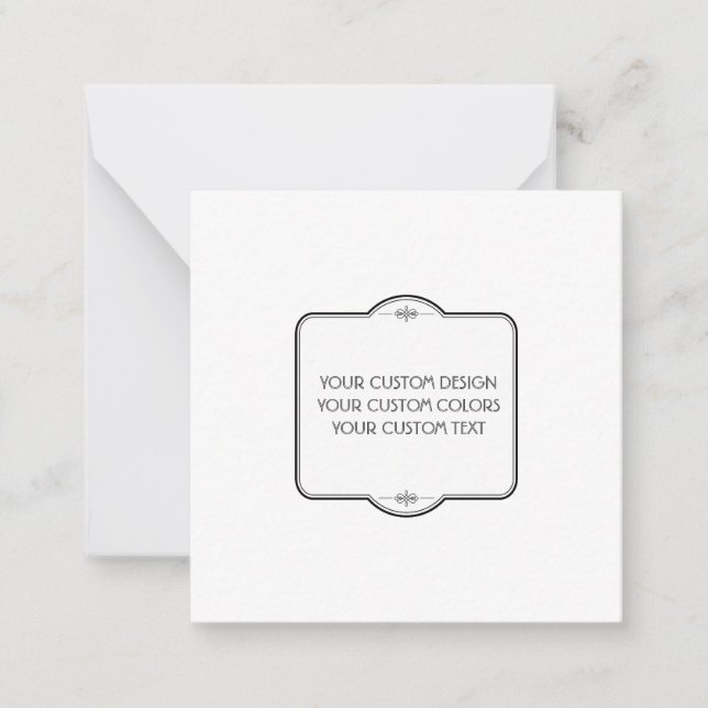 Tarjeta Pequeña BLANCO Su Diseño Aquí - (Anverso)