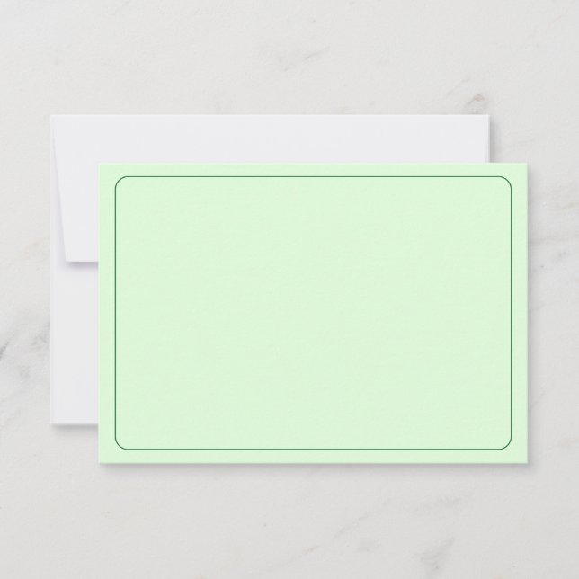 Tarjeta Pequeña Blank All Occasion Green Bordered (Anverso)