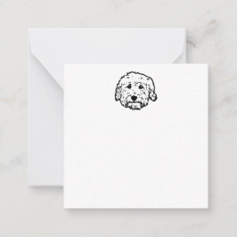 Tarjeta Pequeña Blank Goldendoodle notecard - personalizar it