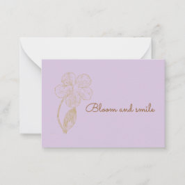 Tarjeta Pequeña Bloom and Smile Positive Affirmation