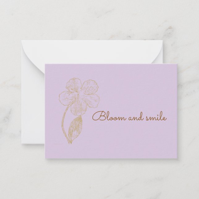 Tarjeta Pequeña Bloom and Smile Positive Affirmation (Anverso)
