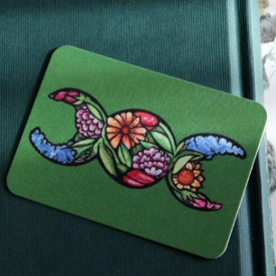 Tarjeta Pequeña Bloom de símbolo de la luna triple