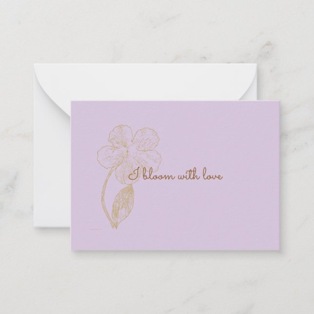 Tarjeta Pequeña  Bloom with Love Positive Affirmation (Anverso)
