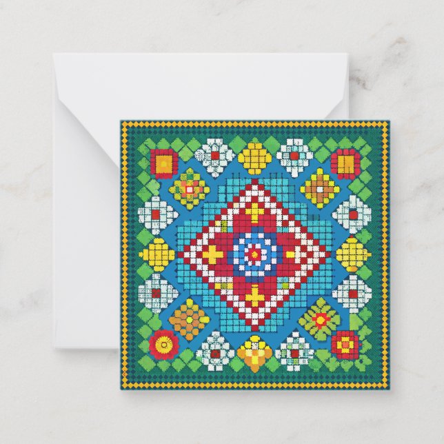 Tarjeta Pequeña Bloomeros Granny Square (Anverso)