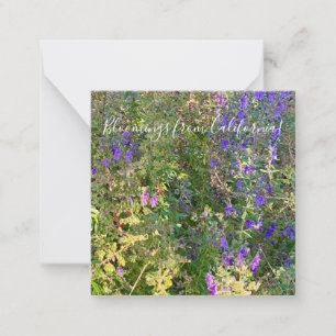 Tarjeta Pequeña Bloomings from California: Curls azules