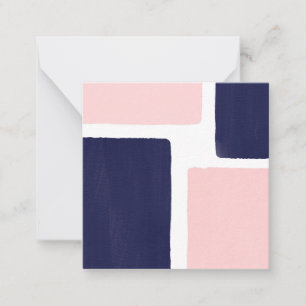 Tarjeta Pequeña Bloque de color Minimalista Rubor azul de la marin