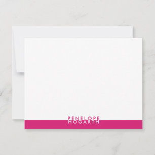 Tarjeta Pequeña Bloqueo de color Minimalista moderno y rosa magent