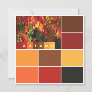 Tarjeta Pequeña Bloques de color de otoño