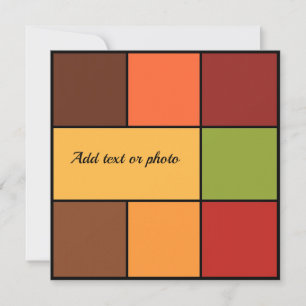 Tarjeta Pequeña Bloques de color de otoño