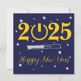 Tarjeta Pequeña Blue Card  Happy new Year
