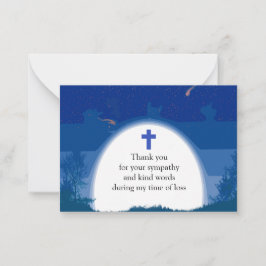 Tarjeta Pequeña Blue Forest Thank You Card