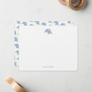 Tarjeta Pequeña Blue Hydrangea Classic Coastal Personalizado