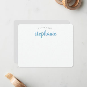 Tarjeta Pequeña Blue Lake Playful Script Personalizado Plano