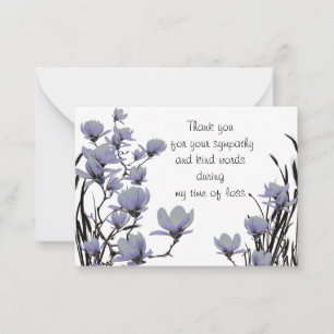 Tarjeta Pequeña Blue Magnolia Flower Card