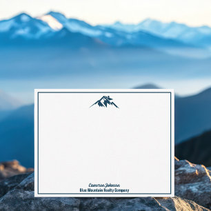 Tarjeta Pequeña Blue Mountain Real Estate Company Personalizado Re