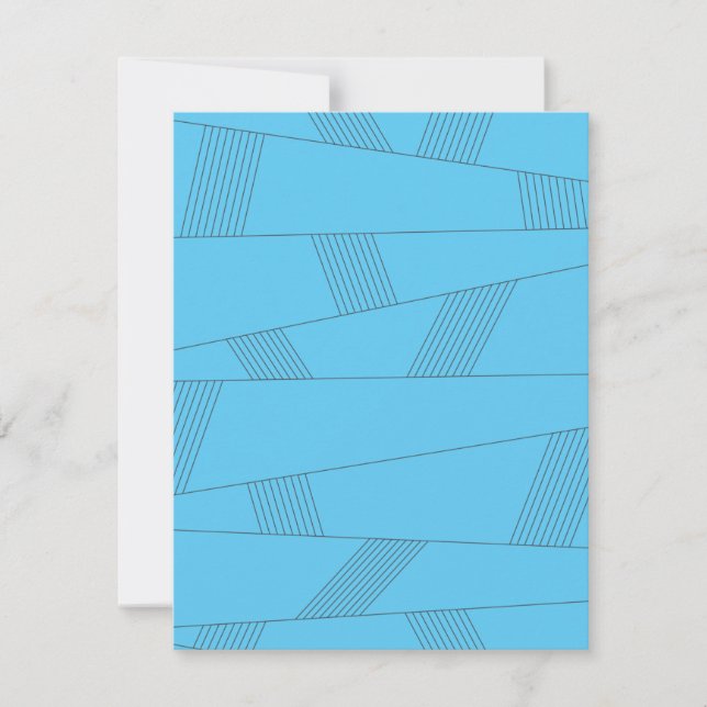 Tarjeta Pequeña Blue, simple, elegant, abstract line pattern (Anverso)