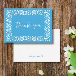Tarjeta Pequeña Blue Talavera gracias