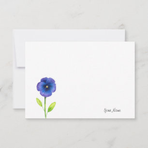 Tarjeta Pequeña Blue Violet Pansy