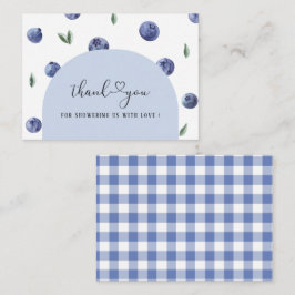 Tarjeta Pequeña Blueberry One Birday Boy Gracias, nena