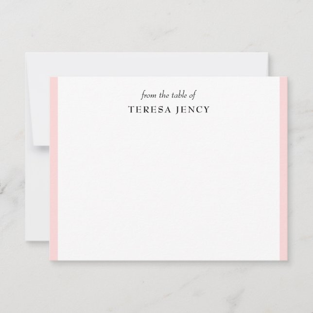 Tarjeta Pequeña Blush Pink Elegant | Feminine From the Desk (Anverso)