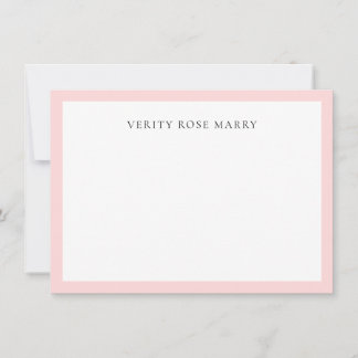 Tarjeta Pequeña Blush Pink | Minimal Feminine Monogram Design