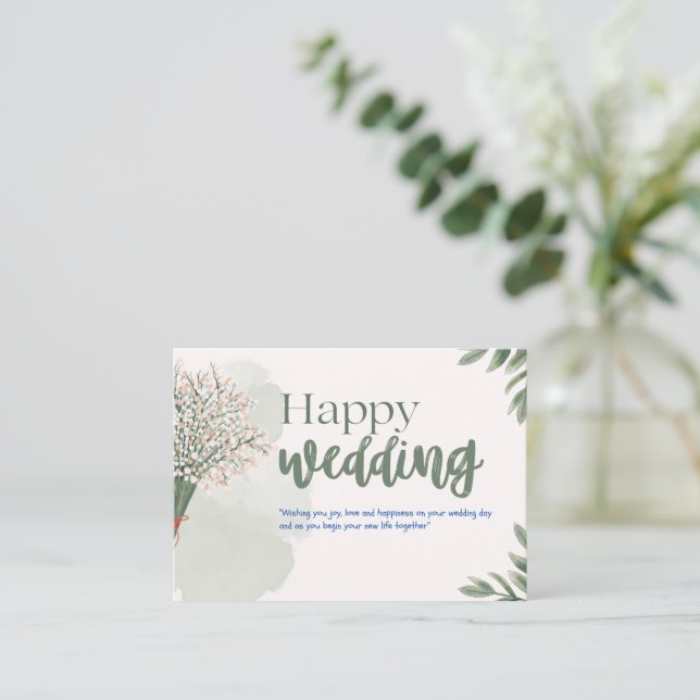 Tarjeta Pequeña boda (Anverso de pie)