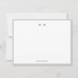 Tarjeta Pequeña Boda Clásica Monograma Personalizado para Pareja 