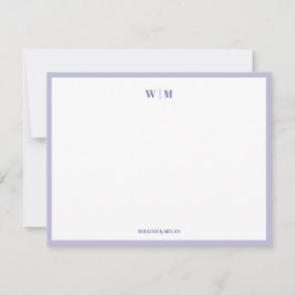 Tarjeta Pequeña Boda Clásica Monograma Personalizado Pareja 