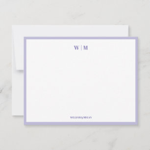 Tarjeta Pequeña Boda Clásica Monograma Personalizado Pareja 