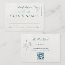 Tarjeta Pequeña Boda Clásico de invierno QR CÓDIGO RSVP