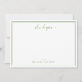 Tarjeta Pequeña Boda de caligrafía de script simple Gracias