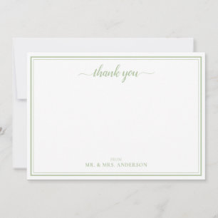 Tarjeta Pequeña Boda de caligrafía de script simple Gracias