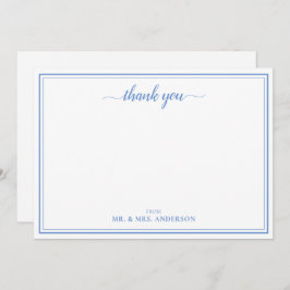 Tarjeta Pequeña Boda de caligrafía de script simple Gracias