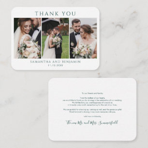 Tarjeta Pequeña Boda de Collage de fotos de presupuesto para recié