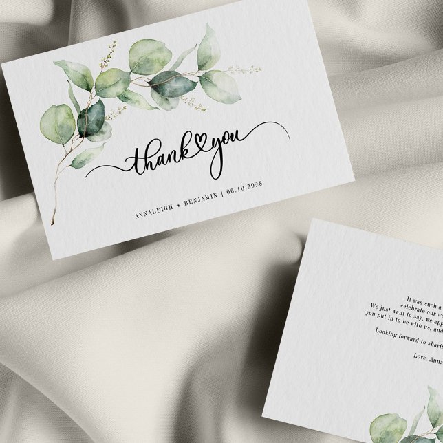 Tarjeta Pequeña Boda de Energía de Eucalyptus Leídos a Mano de Pre (Subido por el creador)