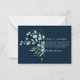 Tarjeta Pequeña BODA de energía verde de Eucalyptus Presupuestos