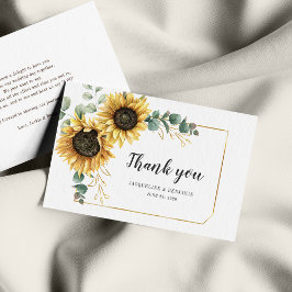 Tarjeta Pequeña Boda de Eucalyptus del Girasol Presupuestario Grac