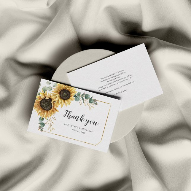 Tarjeta Pequeña Boda de Eucalyptus del Girasol Presupuestario Grac (Subido por el creador)