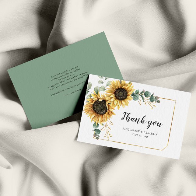 Tarjeta Pequeña Boda de Eucalyptus del Girasol Presupuestario Grac (Subido por el creador)