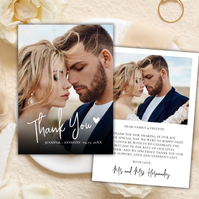 Tarjeta Pequeña Boda de fotos 2% de amor de escritura moderna Grac (Subido por el creador)