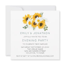 Boda de girasoles Fiesta de la noche