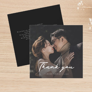 Tarjeta Pequeña Boda de guiones fotográficos Gracias