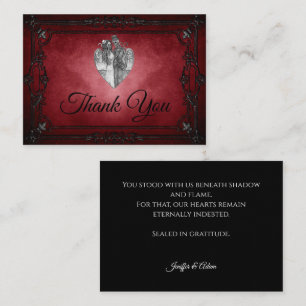 Tarjeta Pequeña Boda de Halloween alternativa gótica oscura