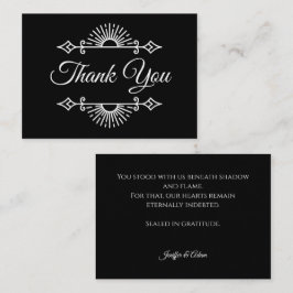 Tarjeta Pequeña Boda de Halloween alternativa gótica oscura