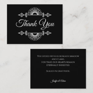 Tarjeta Pequeña Boda de Halloween alternativa gótica oscura