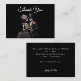 Tarjeta Pequeña Boda de Halloween alternativa gótica oscura