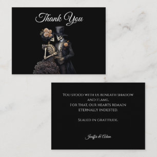 Tarjeta Pequeña Boda de Halloween alternativa gótica oscura
