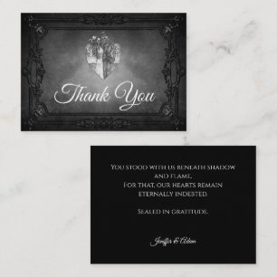 Tarjeta Pequeña Boda de Halloween alternativa gótica oscura