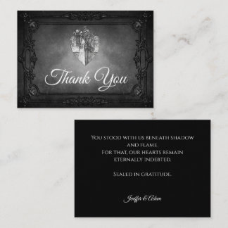 Tarjeta Pequeña Boda de Halloween alternativa gótica oscura