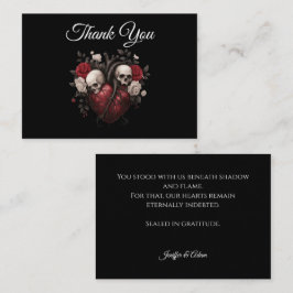 Tarjeta Pequeña Boda de Halloween alternativa gótica oscura